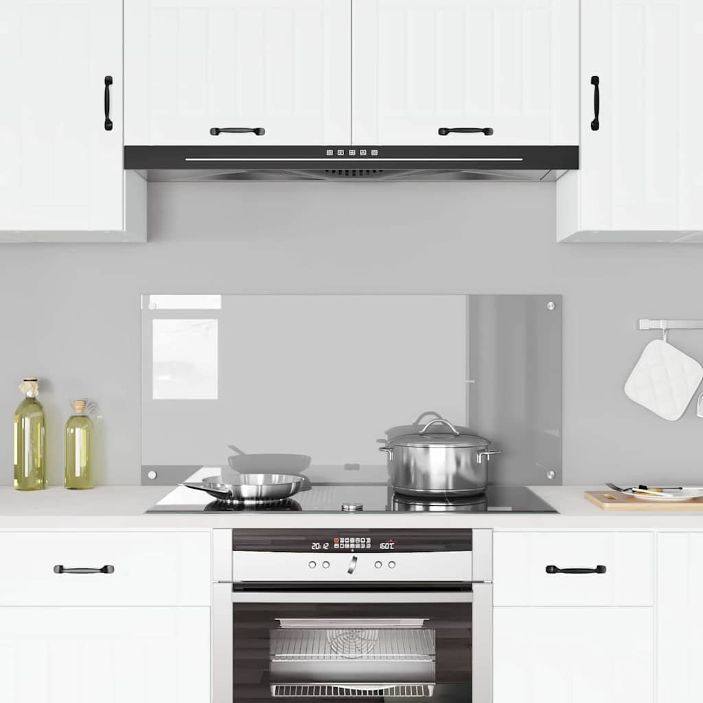 vidaXL Protection de cuisine Gris clair 110 x 50 x 0,6 cm verre trempé - Image 3