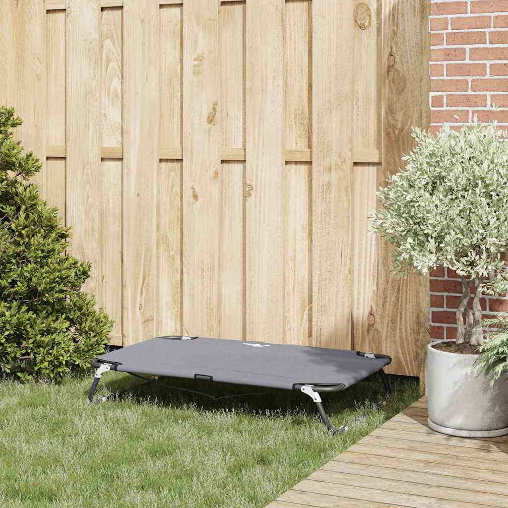 vidaXL Lit pour Chien Gris clair 90 x 55 x 18 cm Tissu Oxford et Acier - Image 3