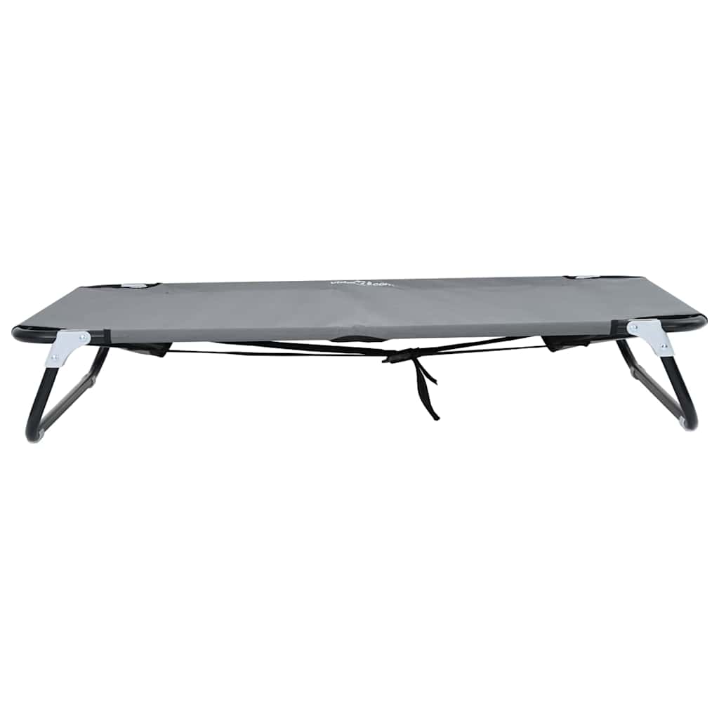 vidaXL Lit pour Chien Gris clair 90 x 55 x 18 cm Tissu Oxford et Acier - Image 4