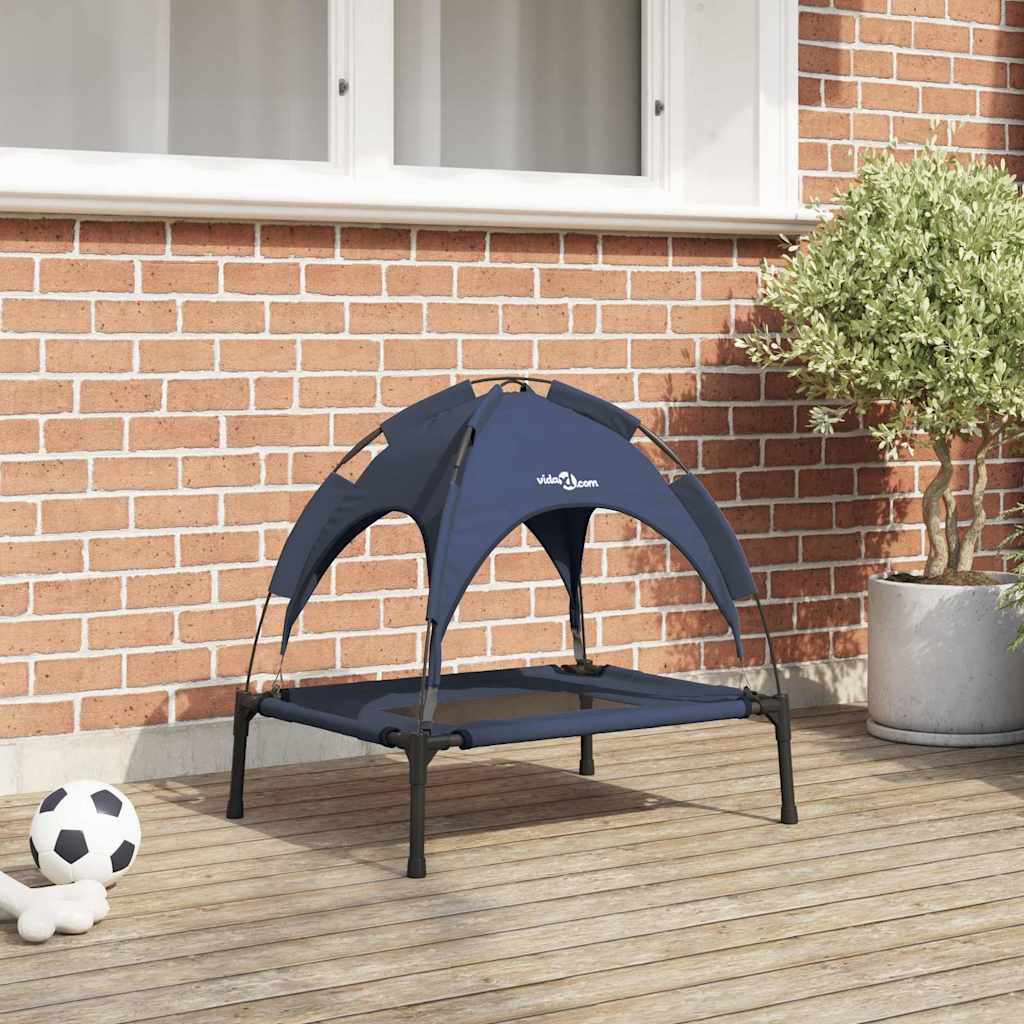 vidaXL Lit pour Chien Bleu marine s Acier