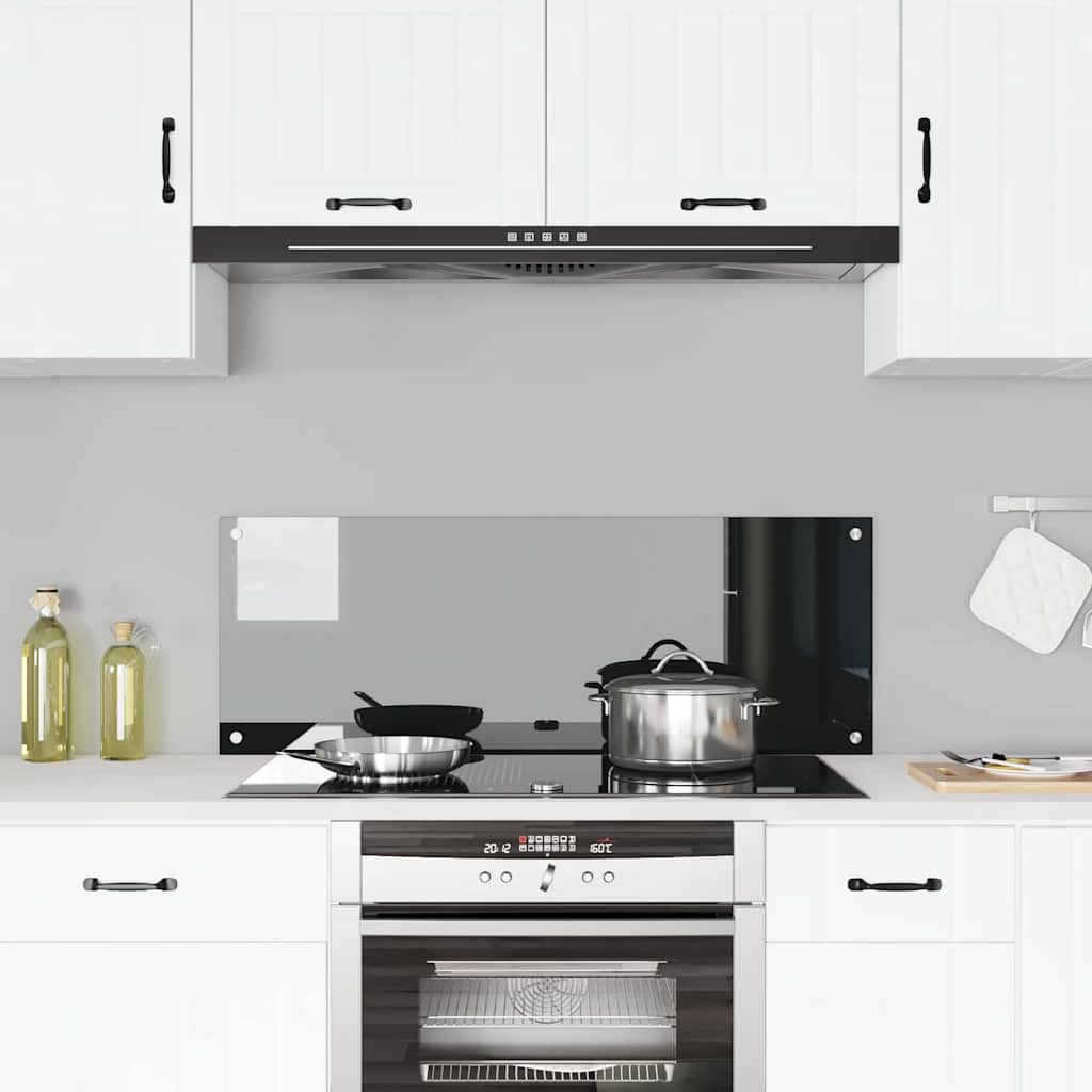 vidaXL Protection de cuisine Noir 110 x 40 x 0,6 cm verre trempé - Image 3
