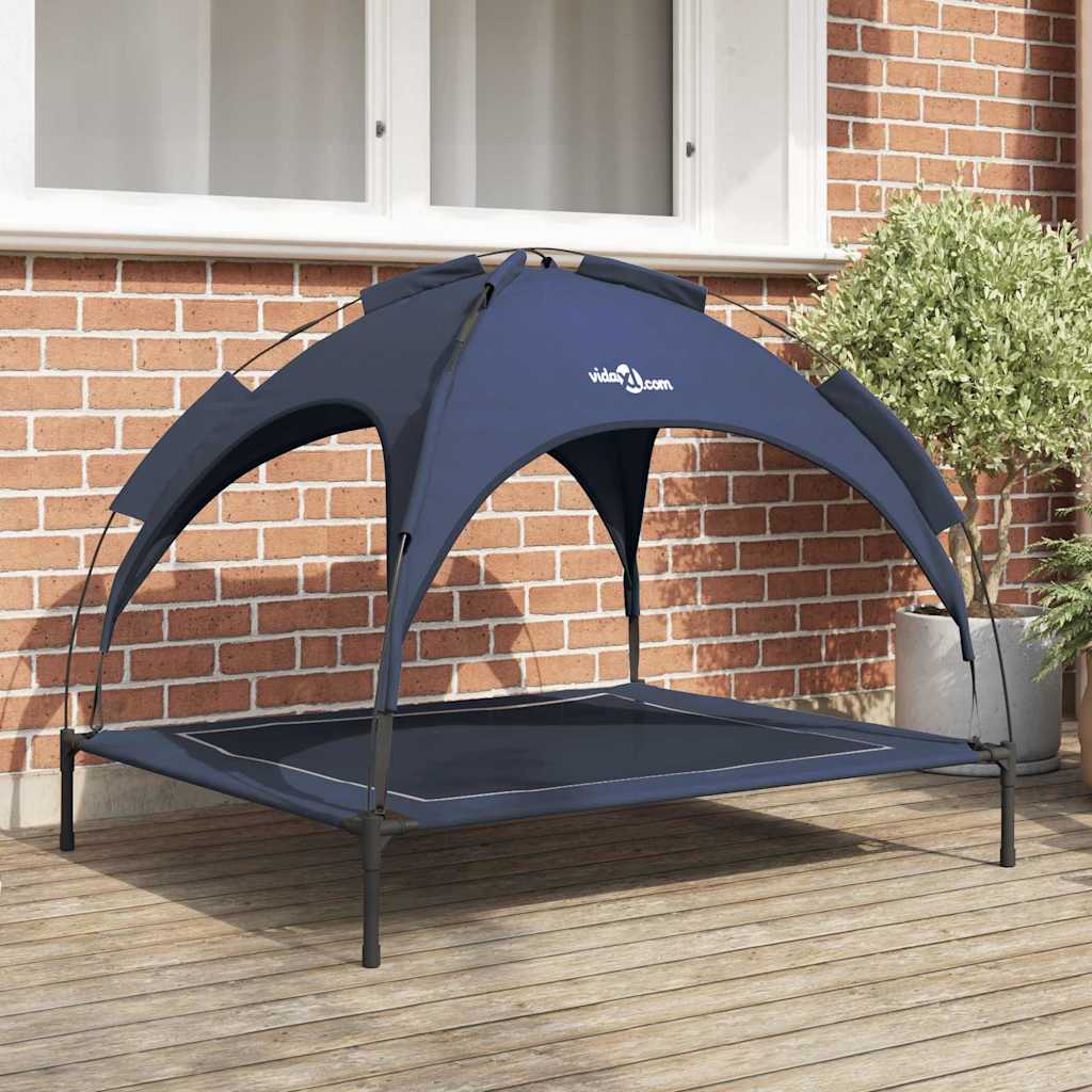 vidaXL Lit pour Chien Bleu marine xl Acier