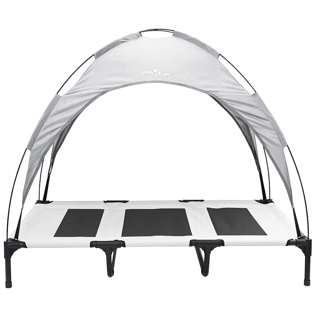 vidaXL Lit pour Chien Gris Argenté xl Acier - Image 4