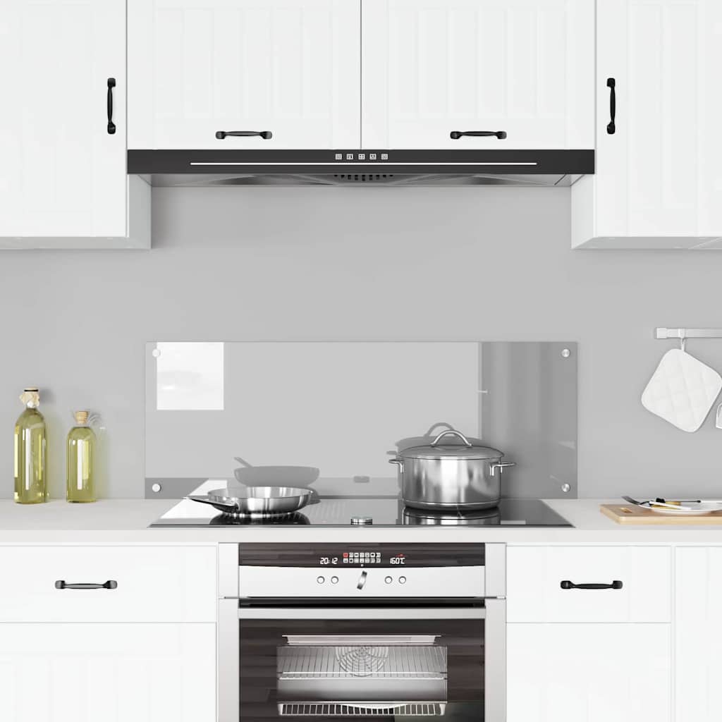 vidaXL Protection de cuisine Gris clair 110 x 40 x 0,6 cm verre trempé - Image 3