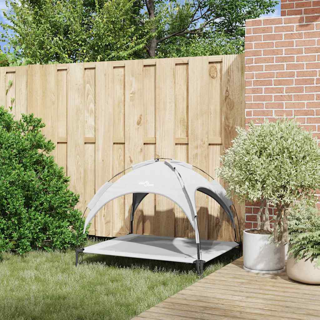 vidaXL Lit pour Chien Gris argenté xl Acier - Image 3