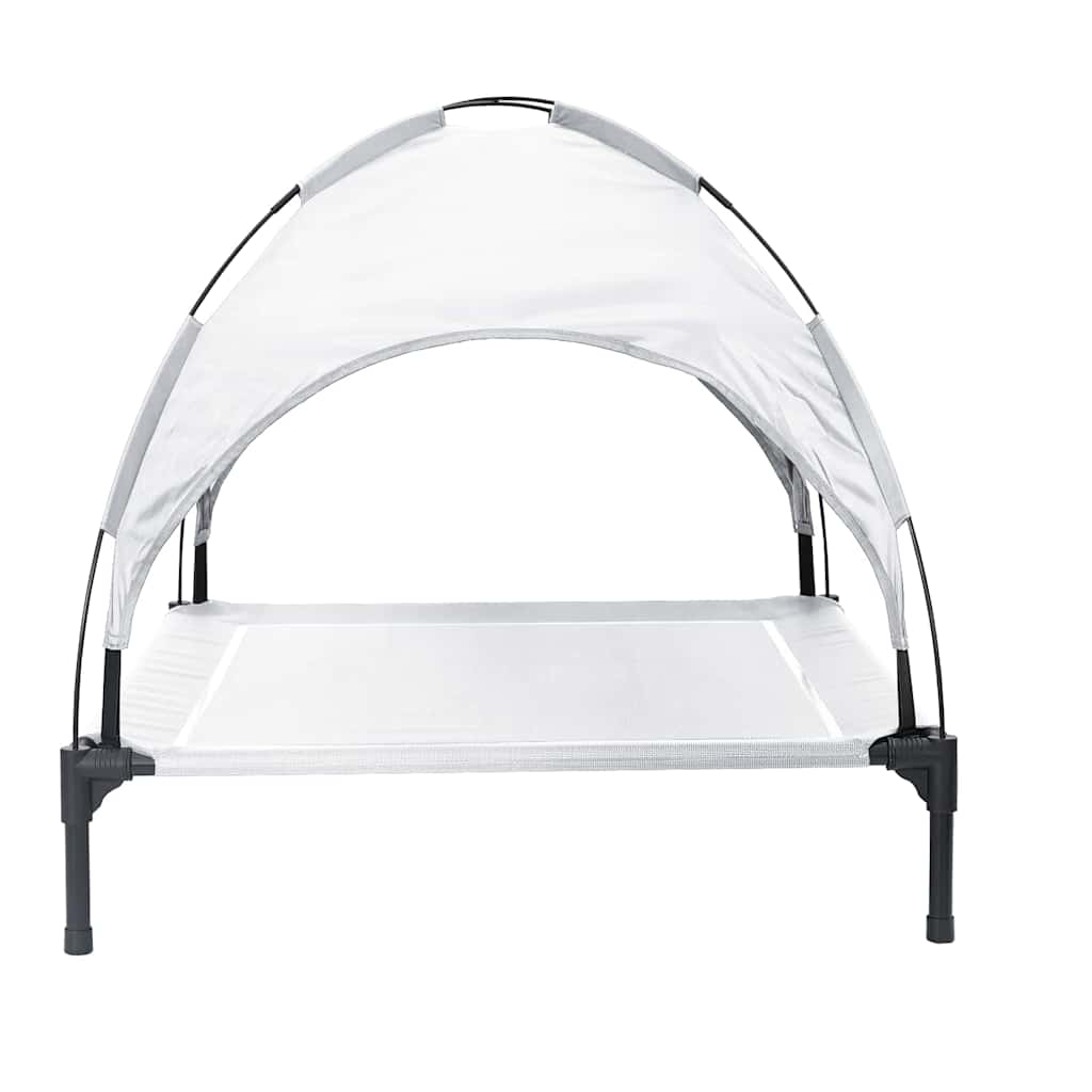 vidaXL Lit pour Chien Gris argenté xl Acier - Image 5
