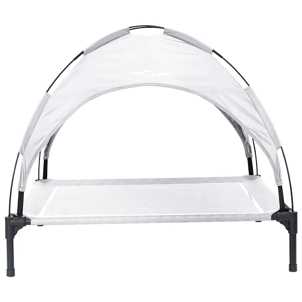 vidaXL Lit pour Chien Gris argenté l Acier - Image 4