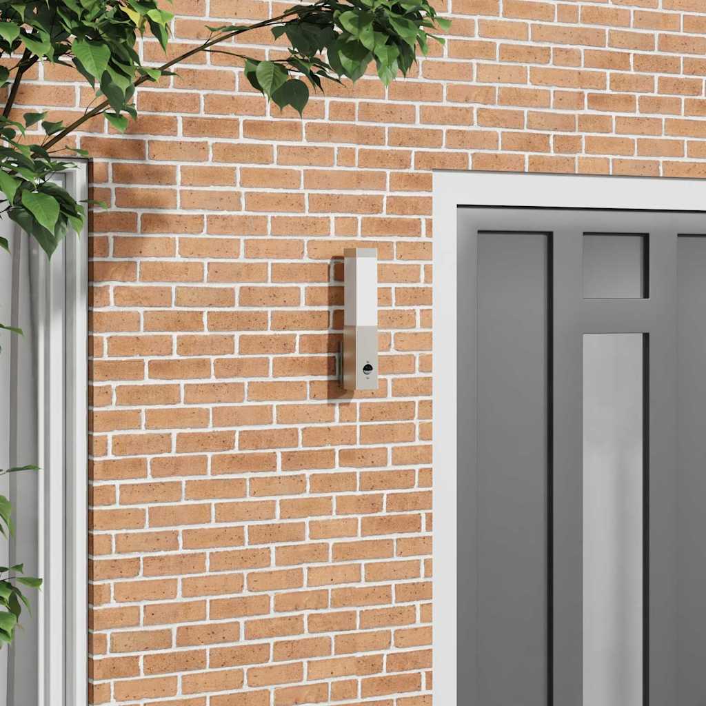 vidaXL Applique murale d'extérieur Argent 10,5 x 6 x 35 cm