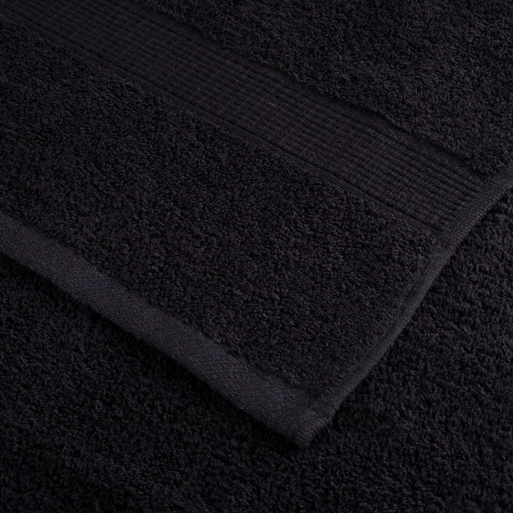 vidaXL Serviettes de douche de qualité supérieure SOLUND 2 pcs noir - Image 6