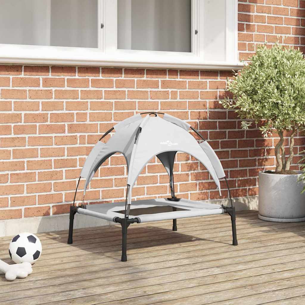 vidaXL Lit pour Chien Gris argenté s Acier