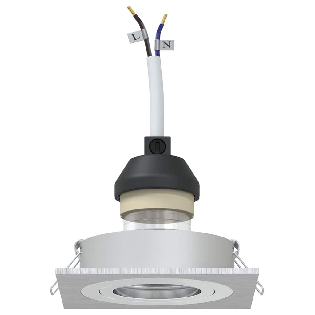 vidaXL Spotlights 24 pcs Argent 9 x 9 x cm Aluminium - Image 3