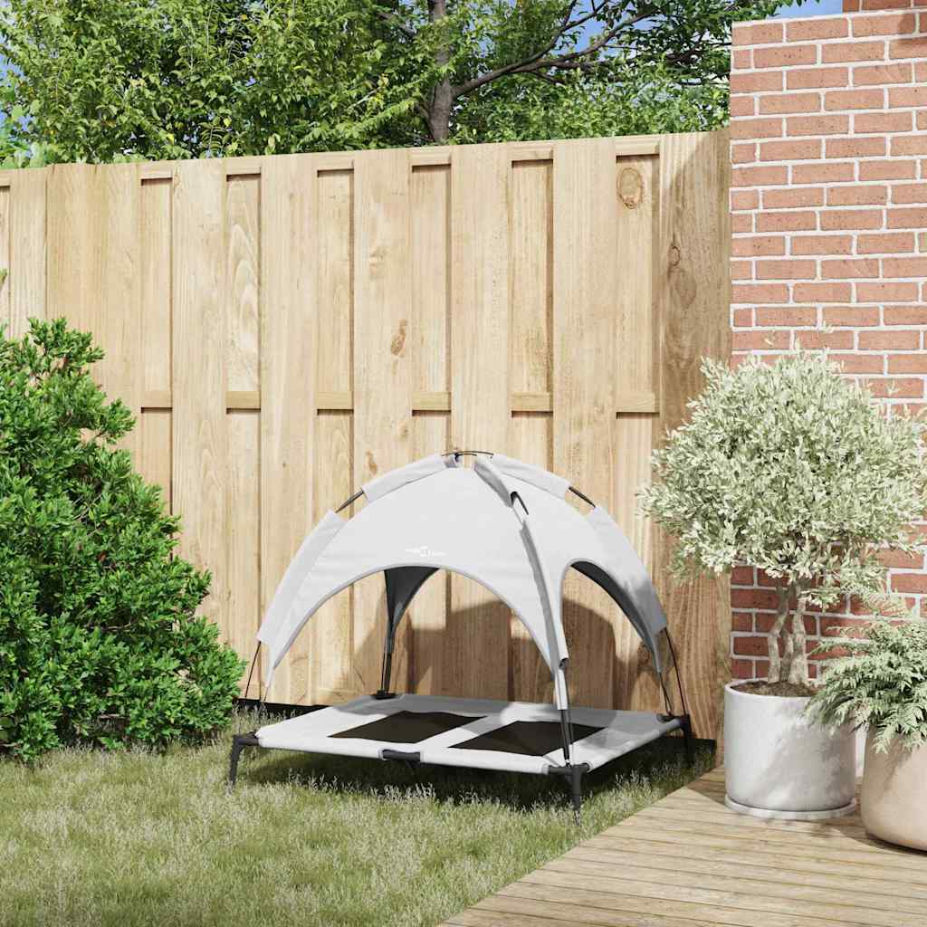 vidaXL Lit pour Chien Gris Argenté l Acier - Image 3