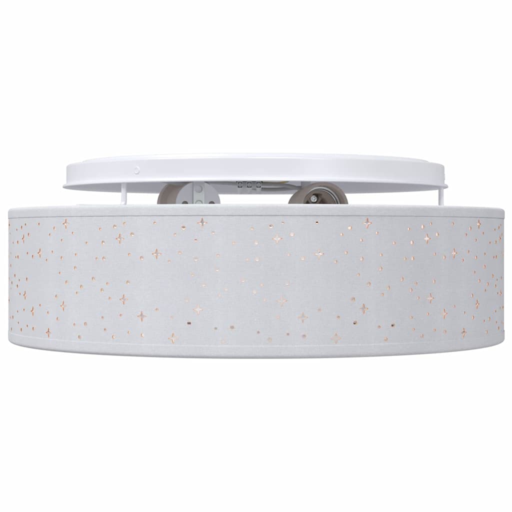 vidaXL Lampe de plafond Gris 38 x 13,5 cm tissu - Image 3