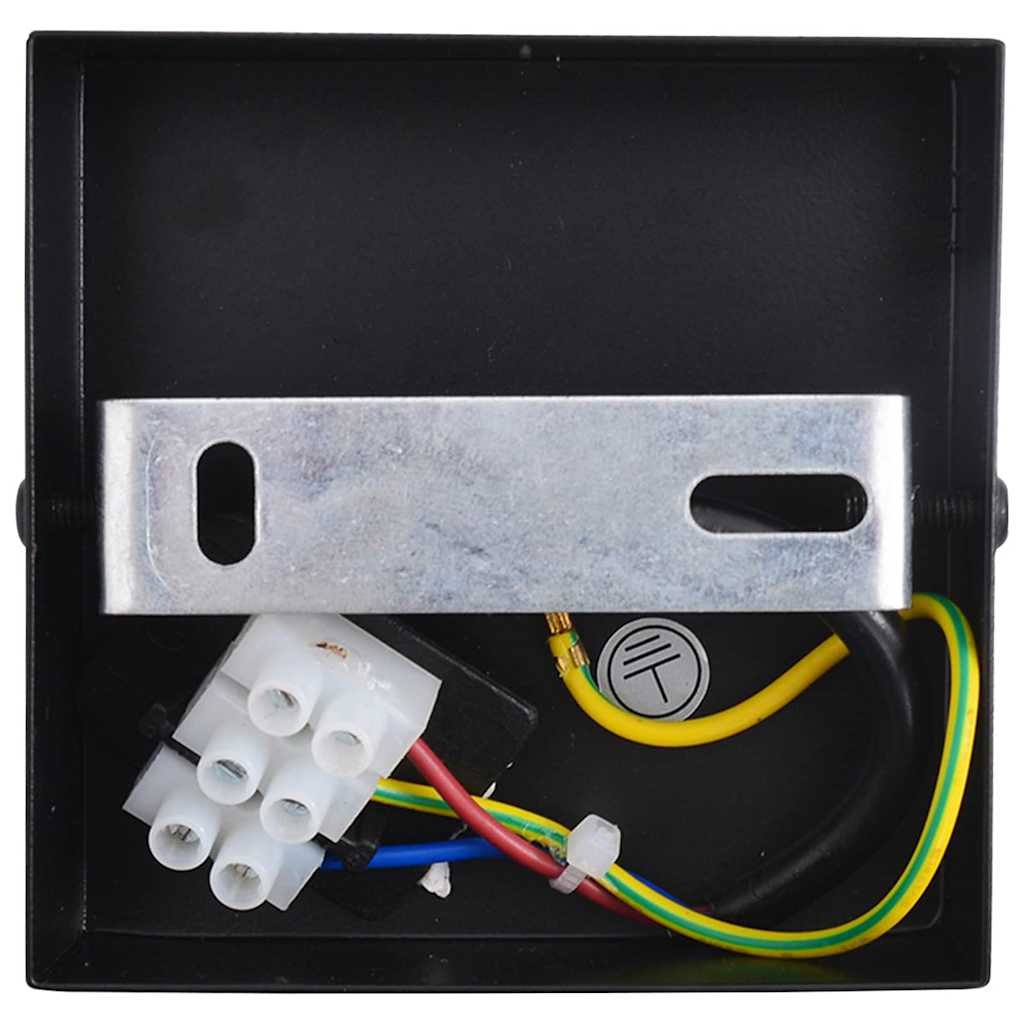 vidaXL Spot de plafond Noir 13 x 13 x 26 cm Verre et métal - Image 5