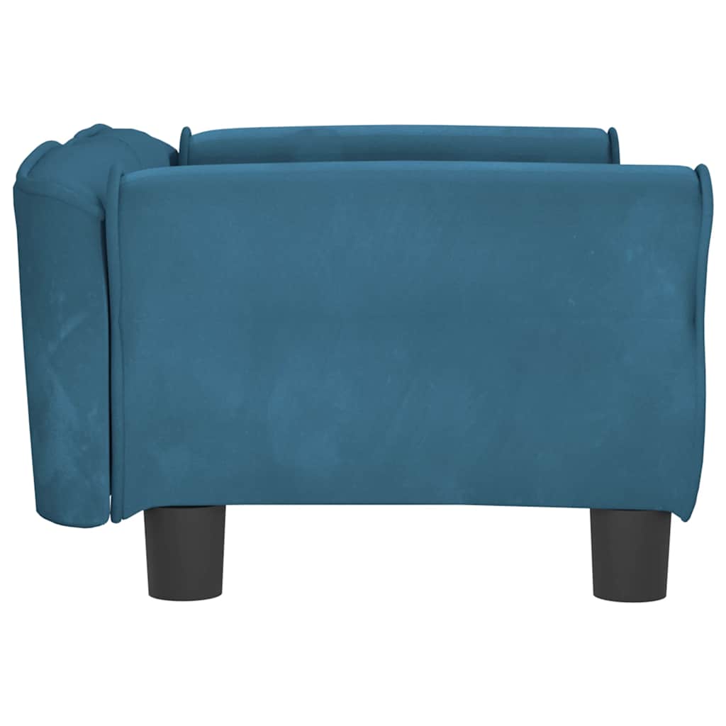 vidaXL Lit pour chien bleu 70x45x30 cm velours - Image 4