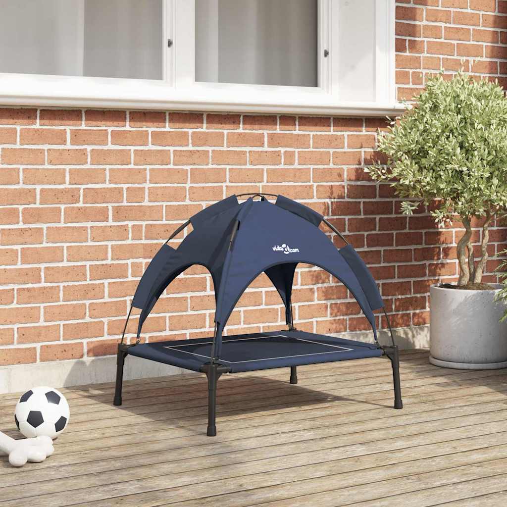 vidaXL Lit pour Chien Bleu marine s Acier