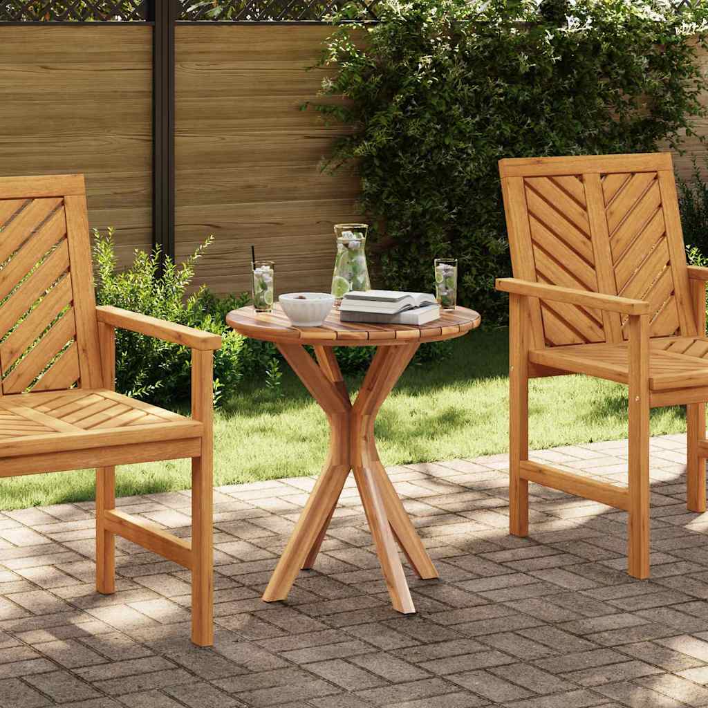 vidaXL Table bistrot Marron 70 x 70 x 75 cm Bois de teck solide