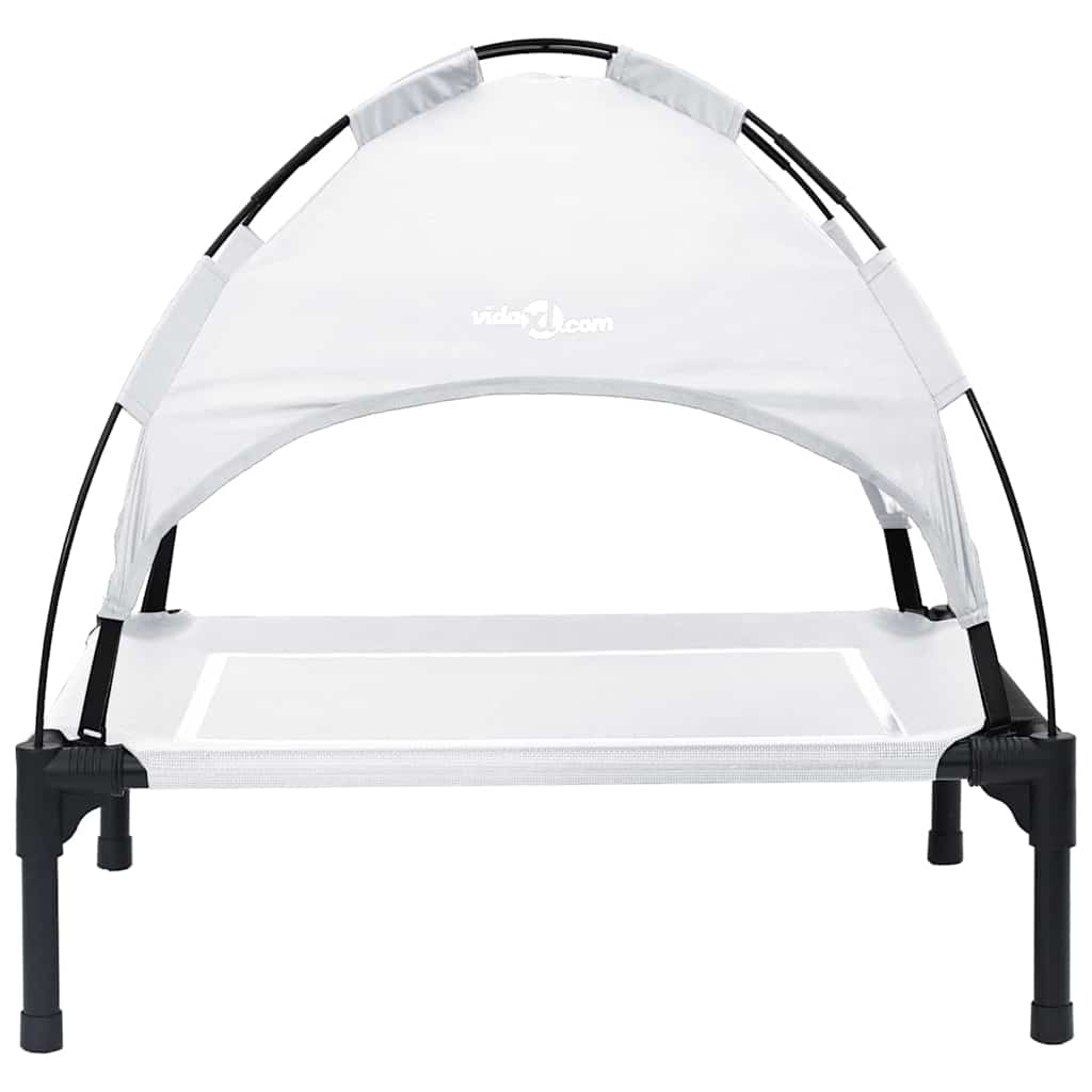 vidaXL Lit pour Chien Gris Argenté s Acier - Image 4