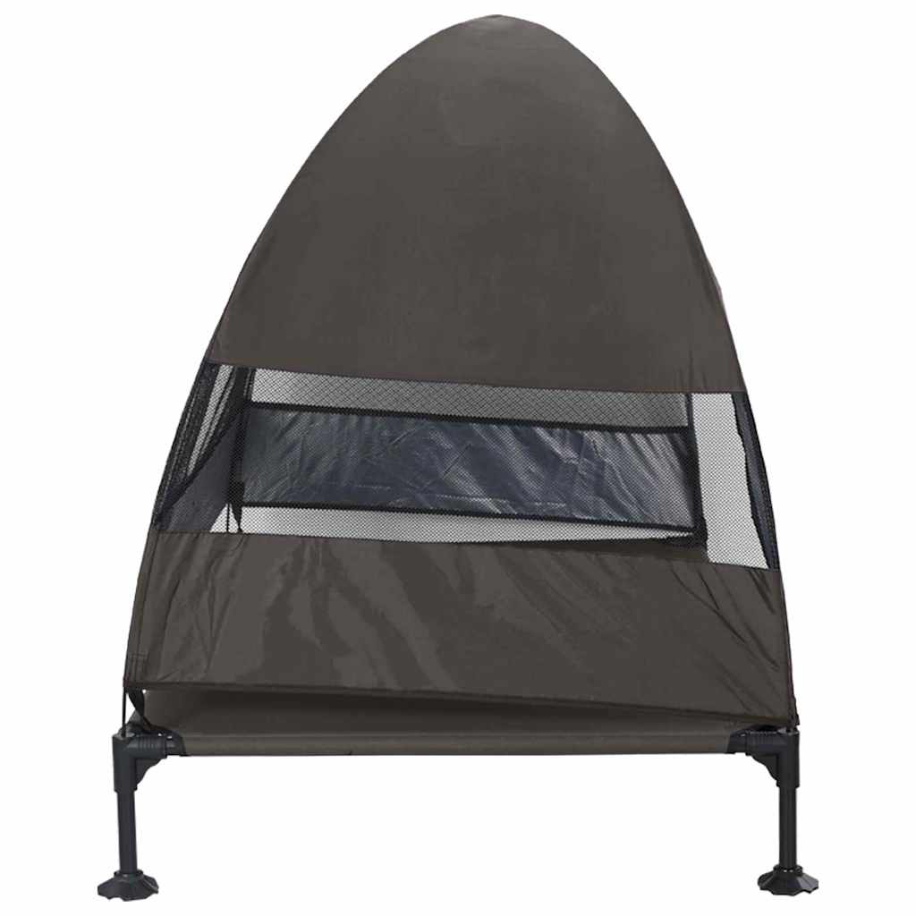 vidaXL Lit surélevé pour chien Marron 127 x 81 x 108 cm Tissu et acier - Image 5