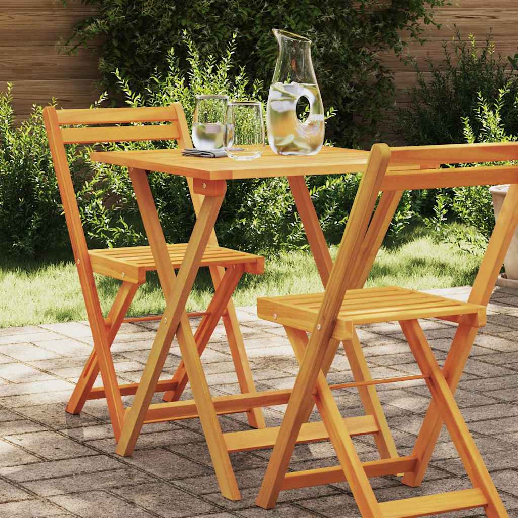 vidaXL Table de jardin pliante Naturel 60 x 60 x 72 cm