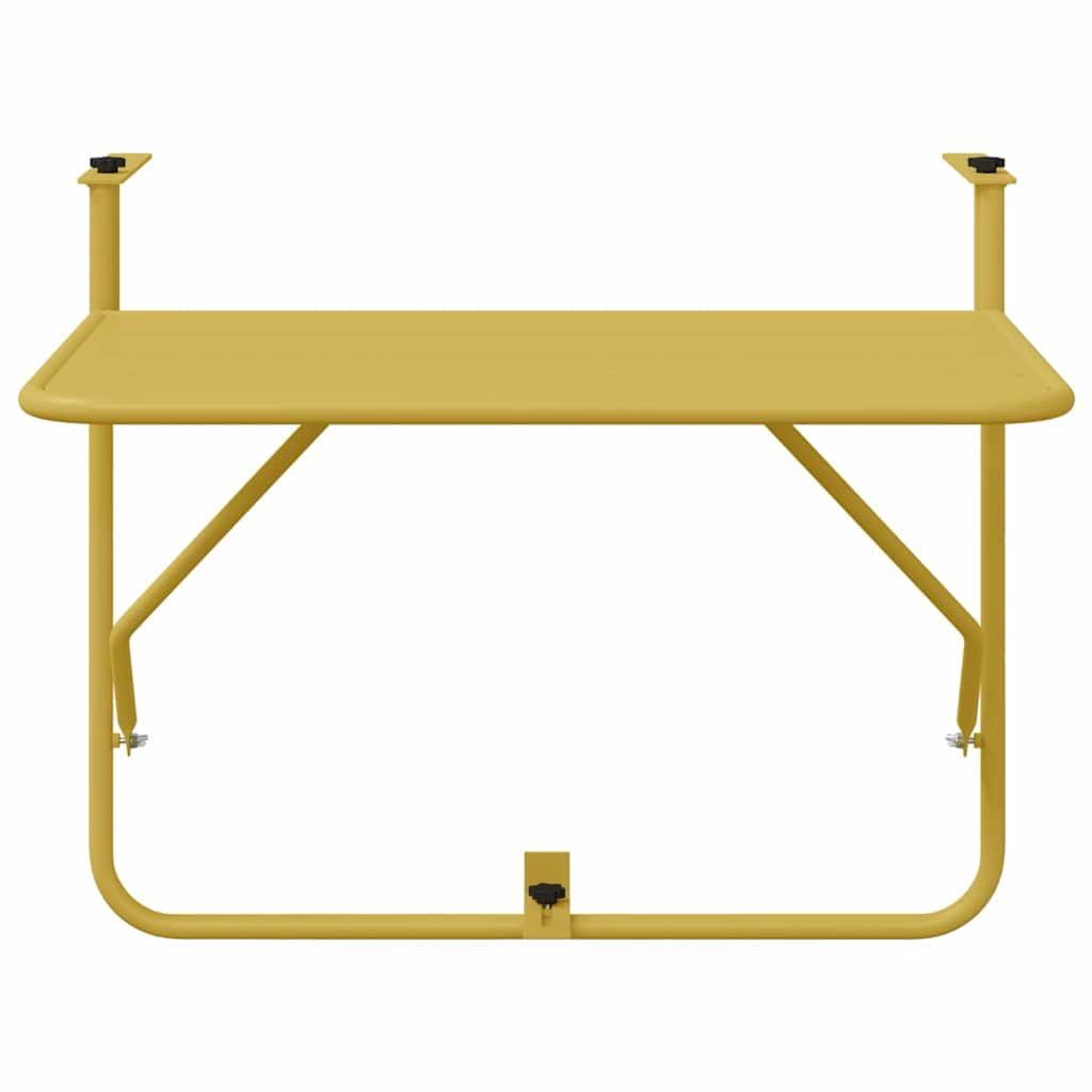 vidaXL Table Suspendue de Balcon Doré 60 x 39 x 65 cm Acier - Image 6