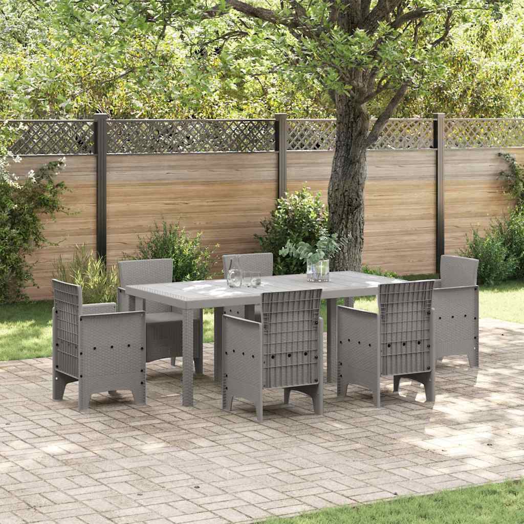 vidaXL Table de Jardin Gris clair 200 x 100 x 73 cm polyrotin