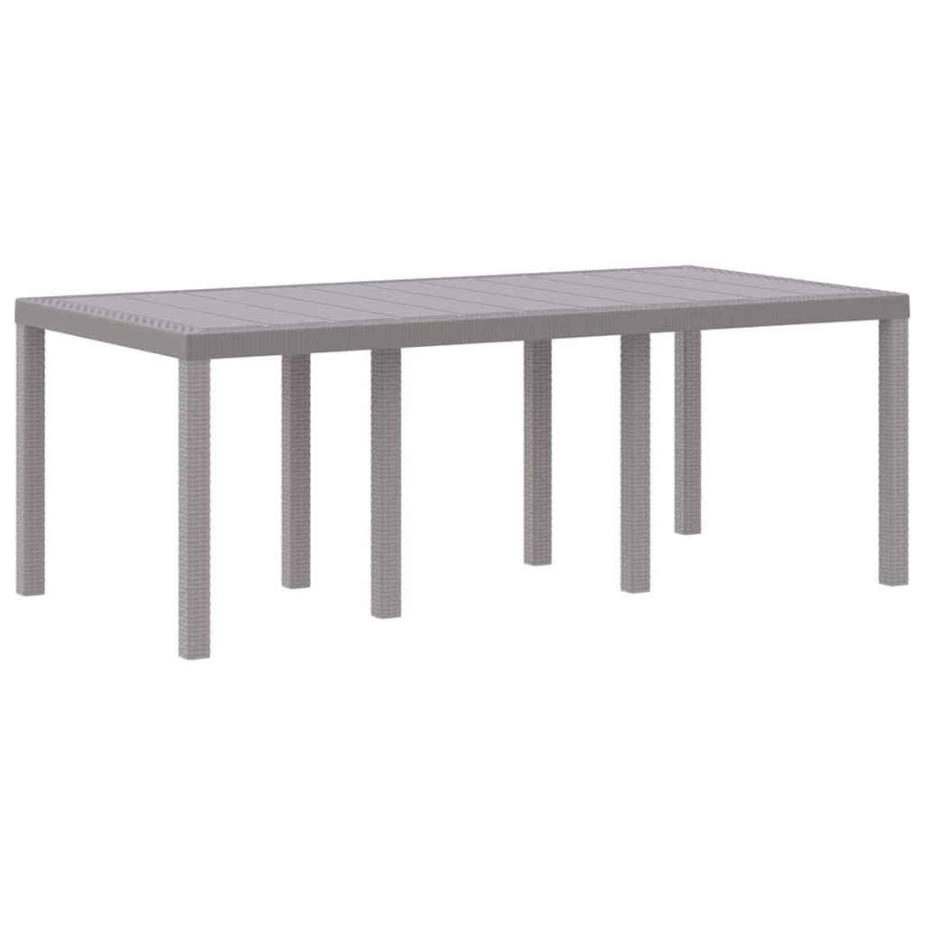 vidaXL Table de Jardin Gris clair 200 x 100 x 73 cm polyrotin - Image 4