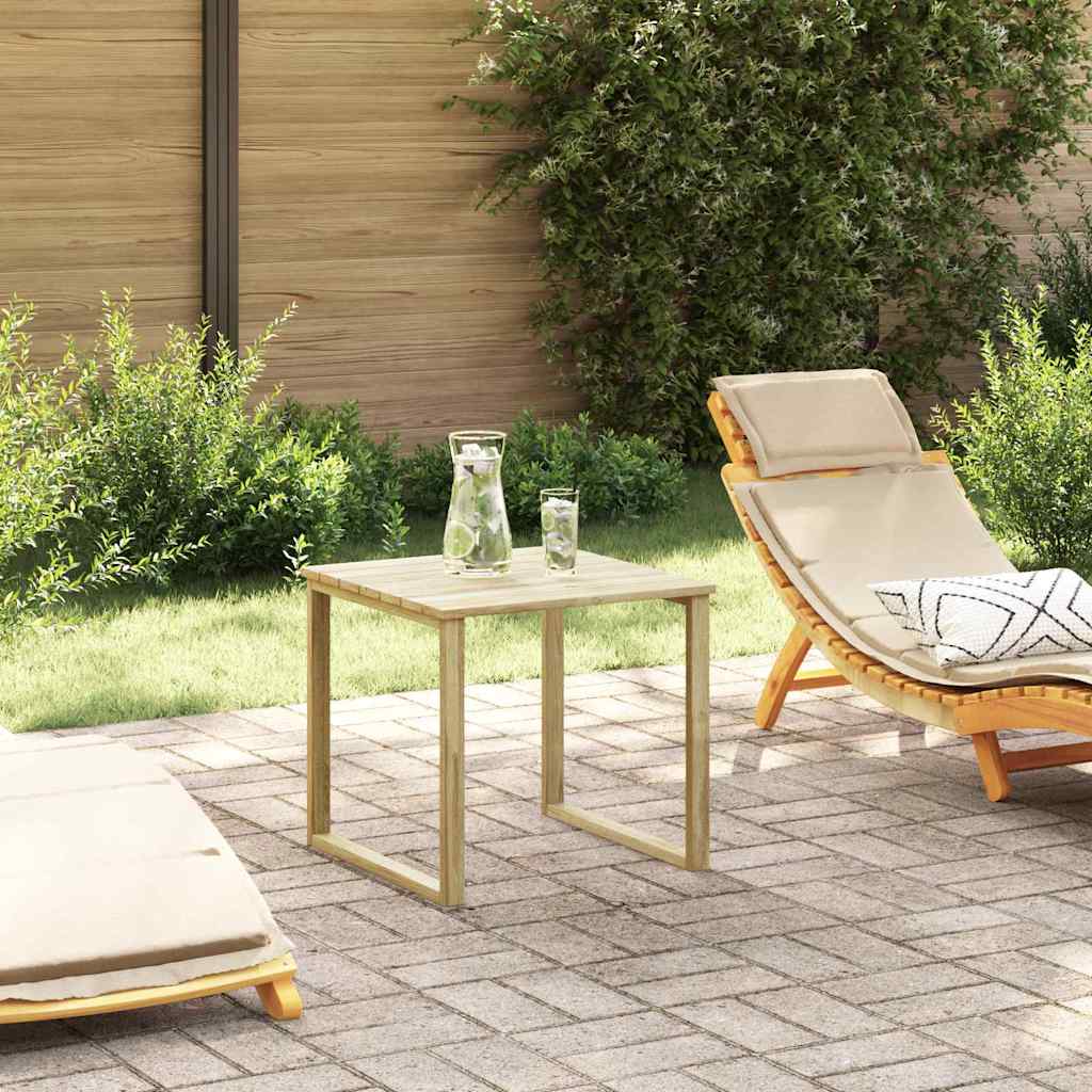 vidaXL Table de Bain de Soleil Marron 50.5 x 50.5 x 46 cm Pin imprégné