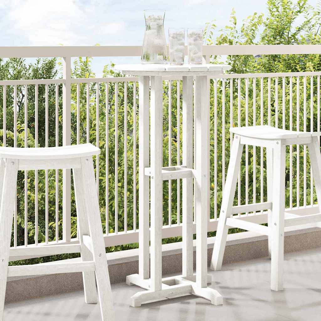 vidaXL Table de bar Blanc 55 x 55 x 107 cm HDPE