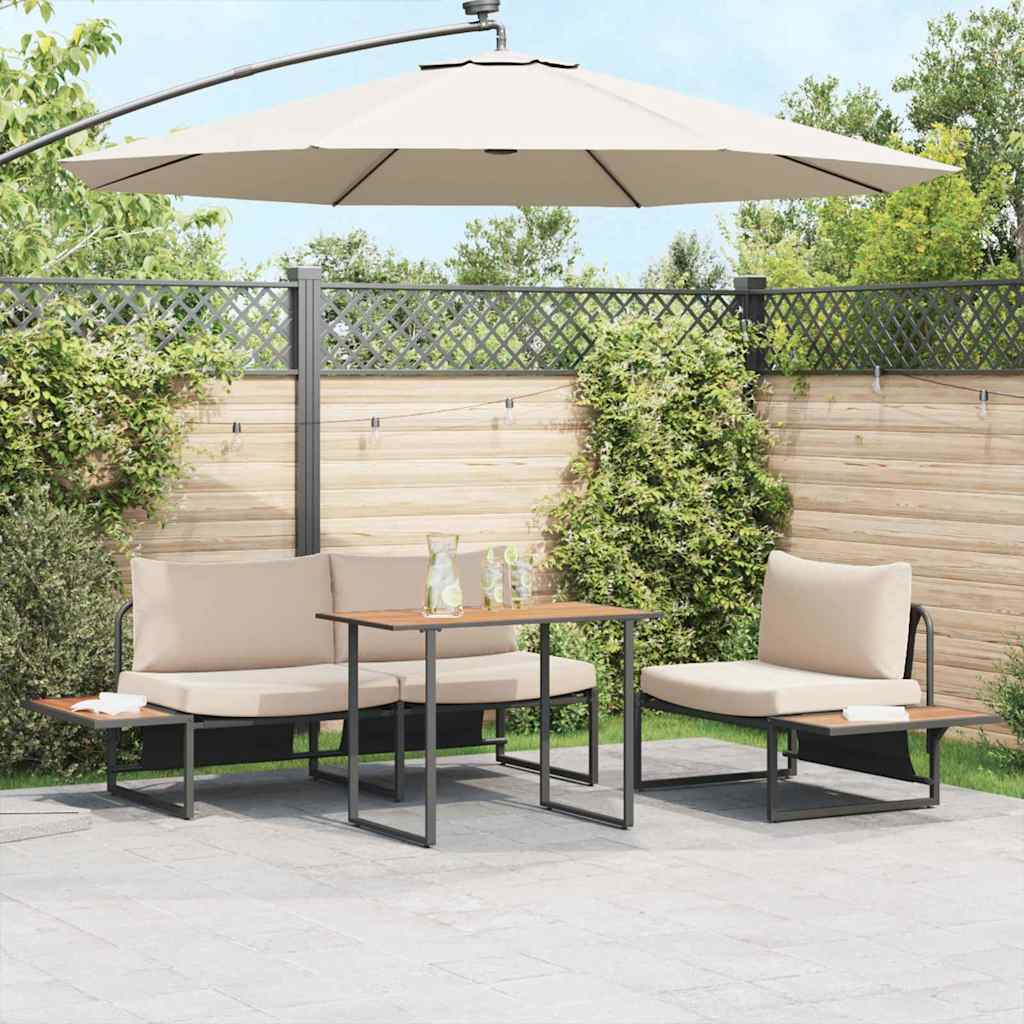 vidaXL Table de Jardin Marron 100 x 55 x 70 cm Acier et DPC