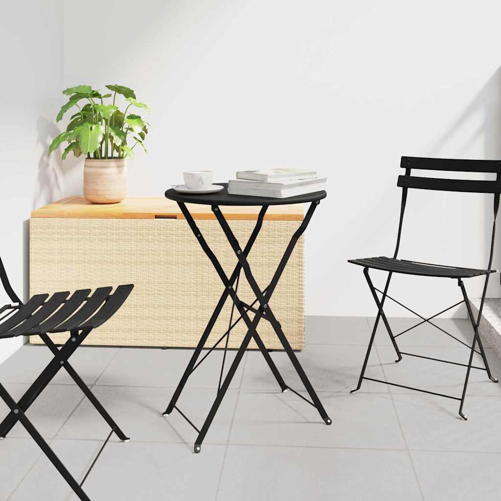 vidaXL Table bistrot Anthracite Ø50x71 cm Acier revêtu de poudre