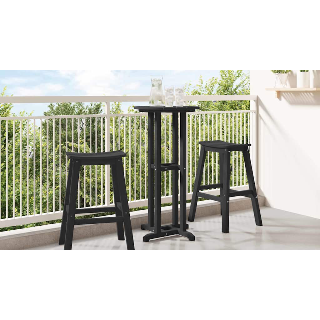 vidaXL Table de bar Noir 55 x 55 x 107 cm HDPE