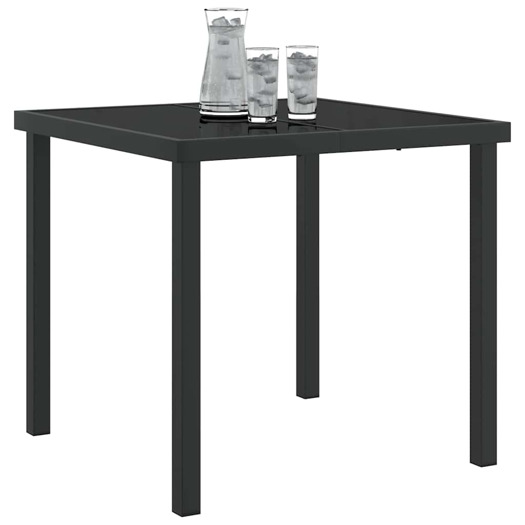 vidaXL Table de Jardin Noir 80 x 80 x 73 cm Teck massif - Image 3