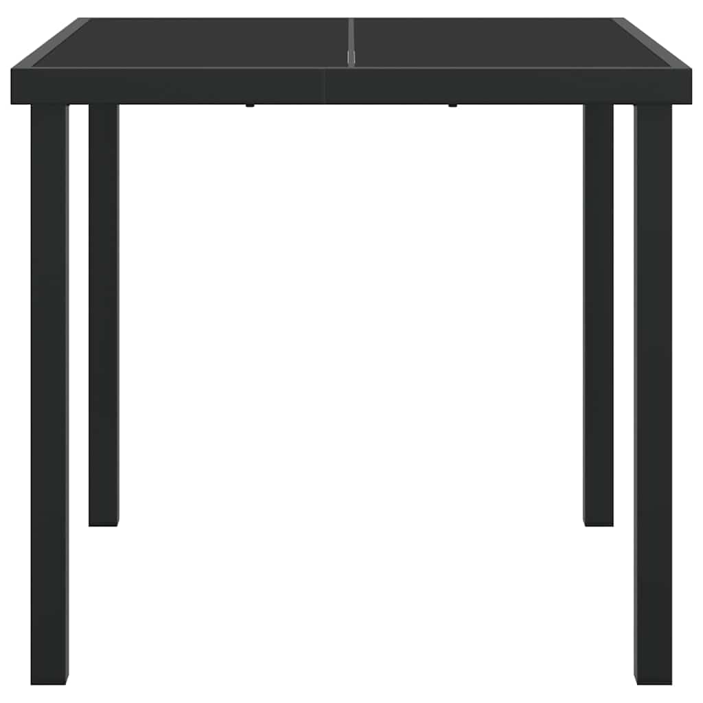 vidaXL Table de Jardin Noir 80 x 80 x 73 cm Teck massif - Image 5