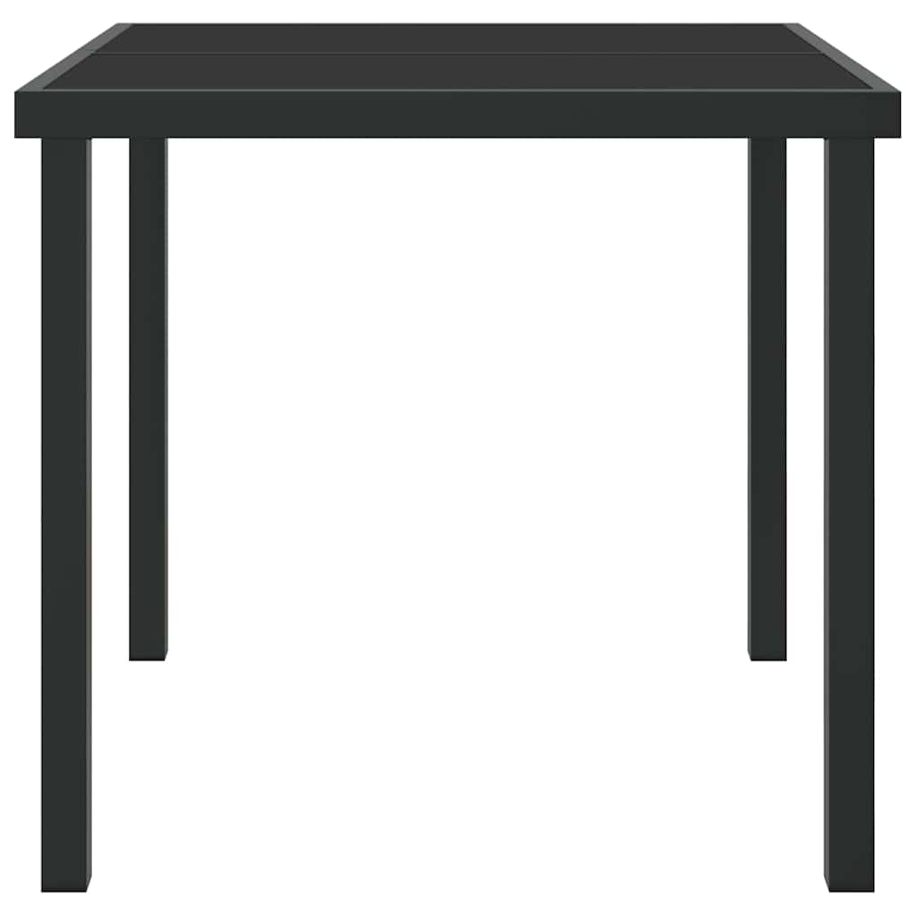 vidaXL Table de Jardin Noir 80 x 80 x 73 cm Teck massif - Image 6