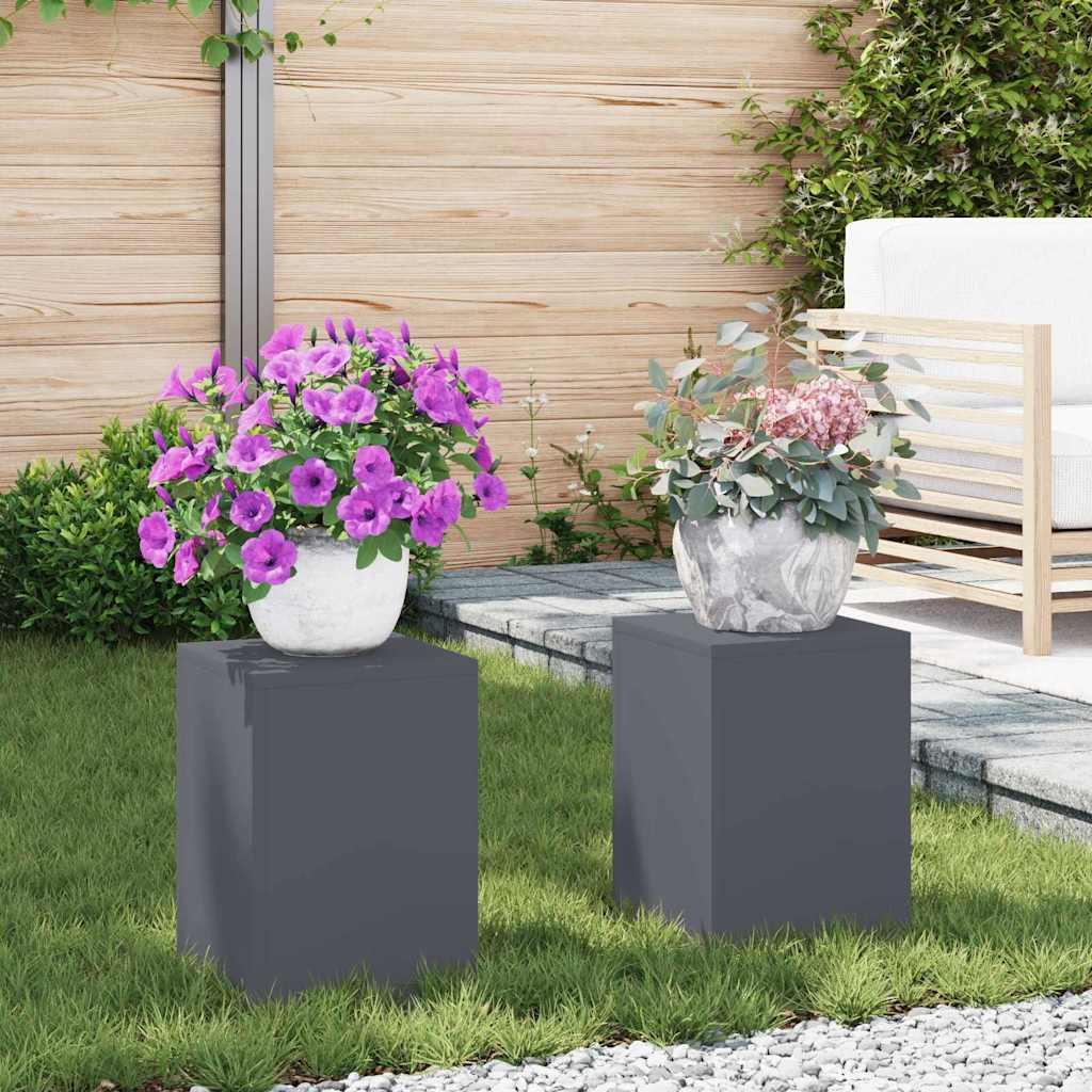 vidaXL Support de Plante 2 pcs Anthracite 24 x 24 x 35 cm Acier