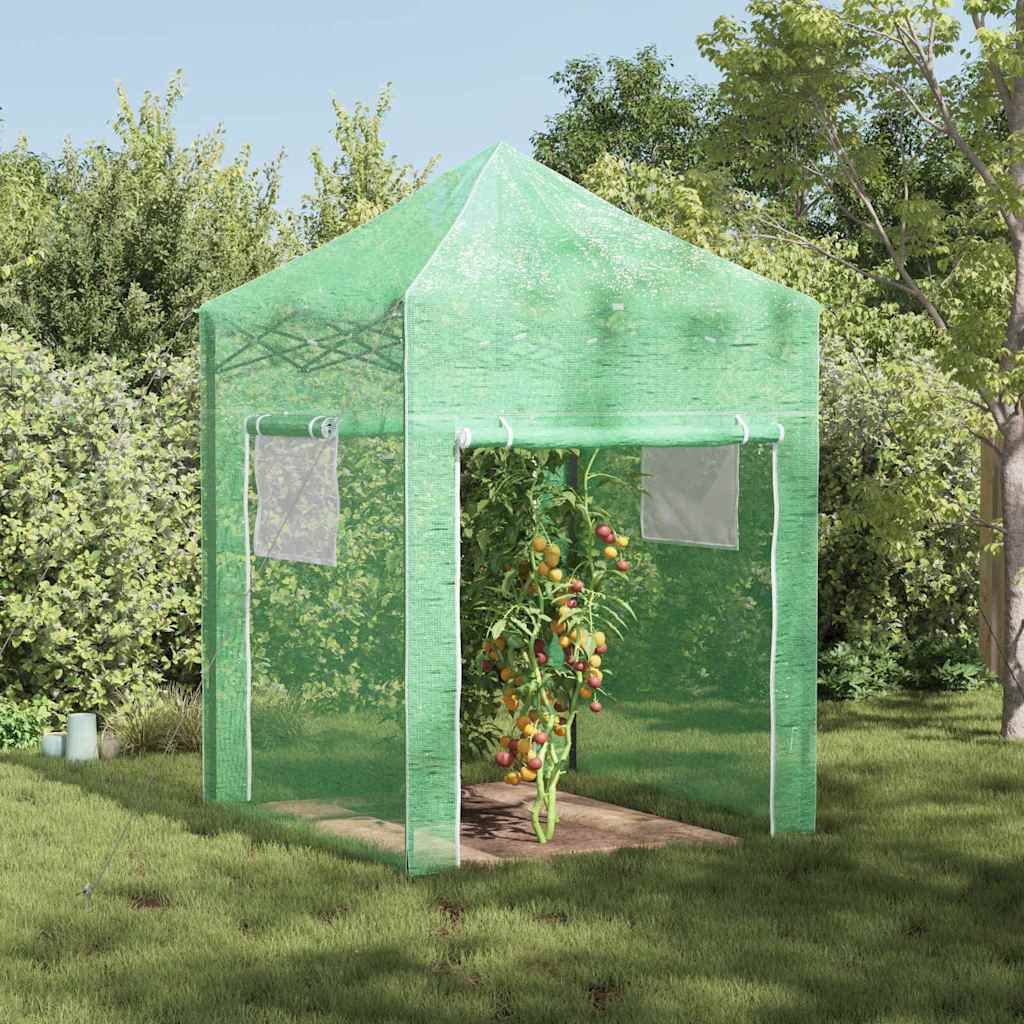 vidaXL Serre avec toit Vert 200 x 200 x 300 cm Acier