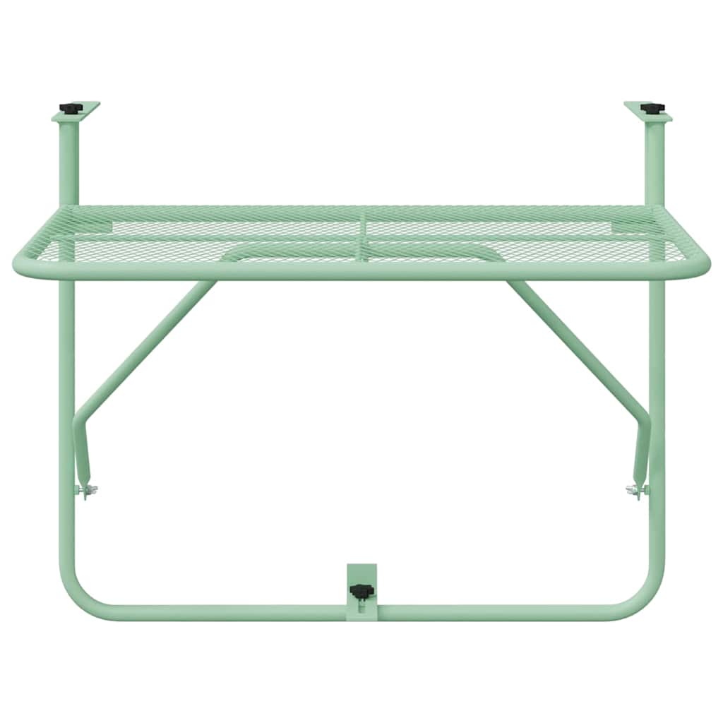 vidaXL Table Suspendue de Balcon Vert menthe 60 x 39 x 65 cm Acier - Image 6