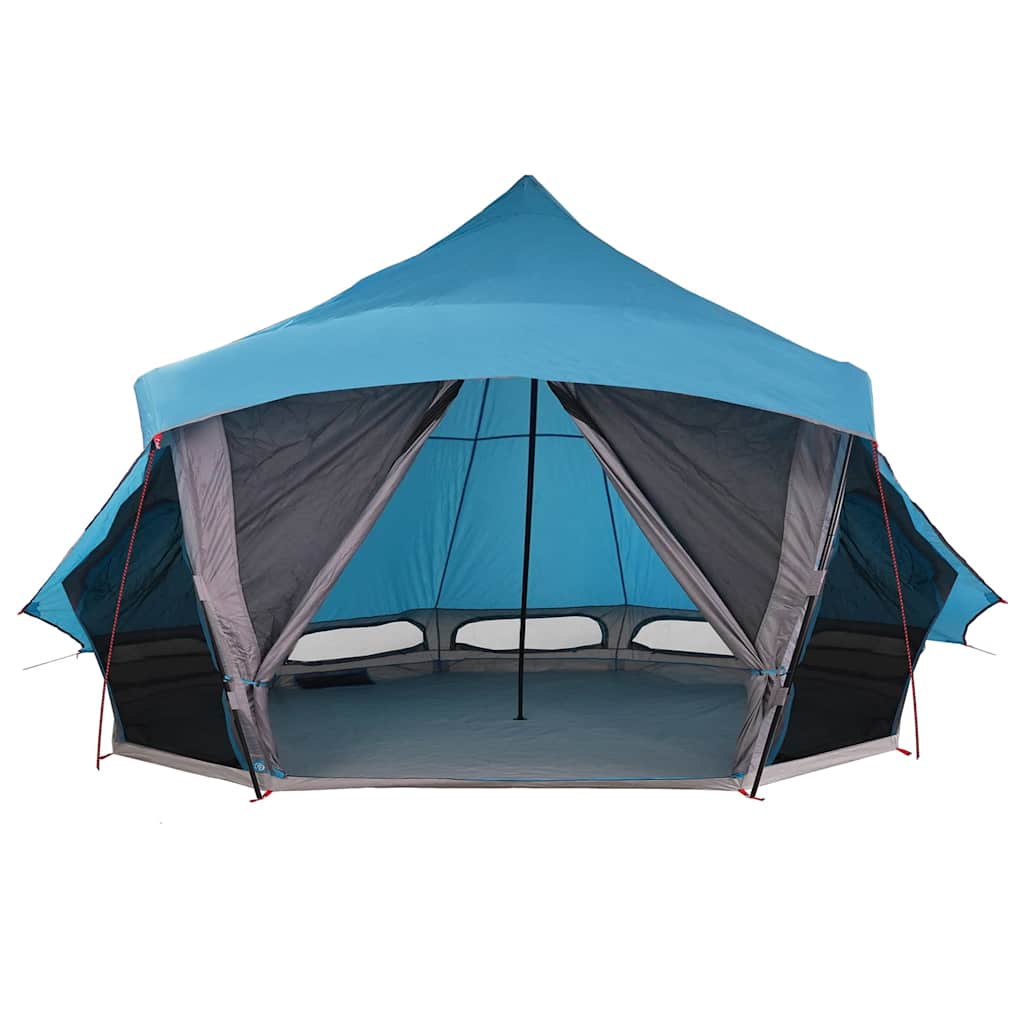 vidaXL Tente Tipi familiale avec toit Bleu et gris 508 x 470 x 300 cm - Image 4