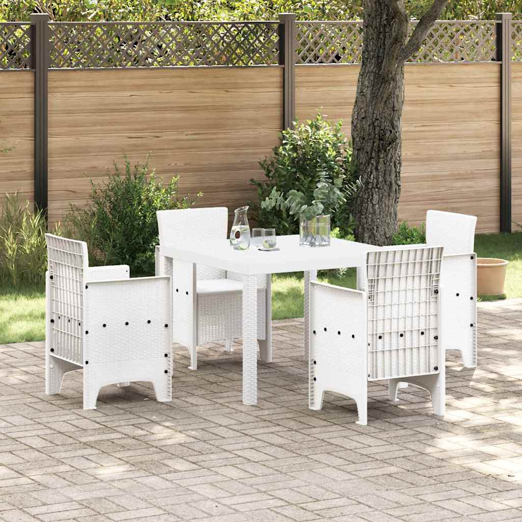 vidaXL Table de Jardin Blanc 100 x 100 x 73 cm polyrotin