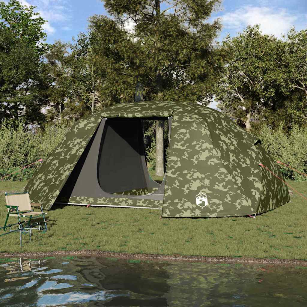 vidaXL Tente de pêche Camouflage 514 x 465 x 187 cm Polyester