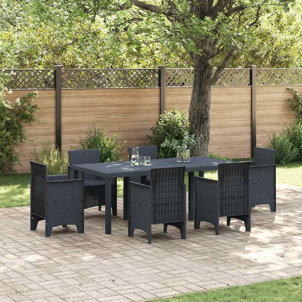 vidaXL Table de Jardin Anthracite 200 x 100 x 73 cm polyrotin