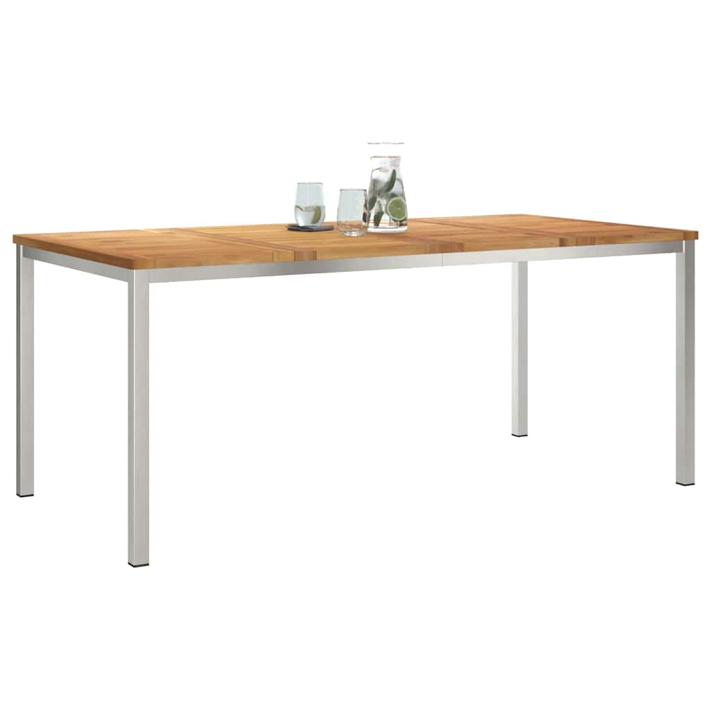 vidaXL Tabledesalleàmangerd'extérieur Marron 200x90x75cm Teck massif - Image 3