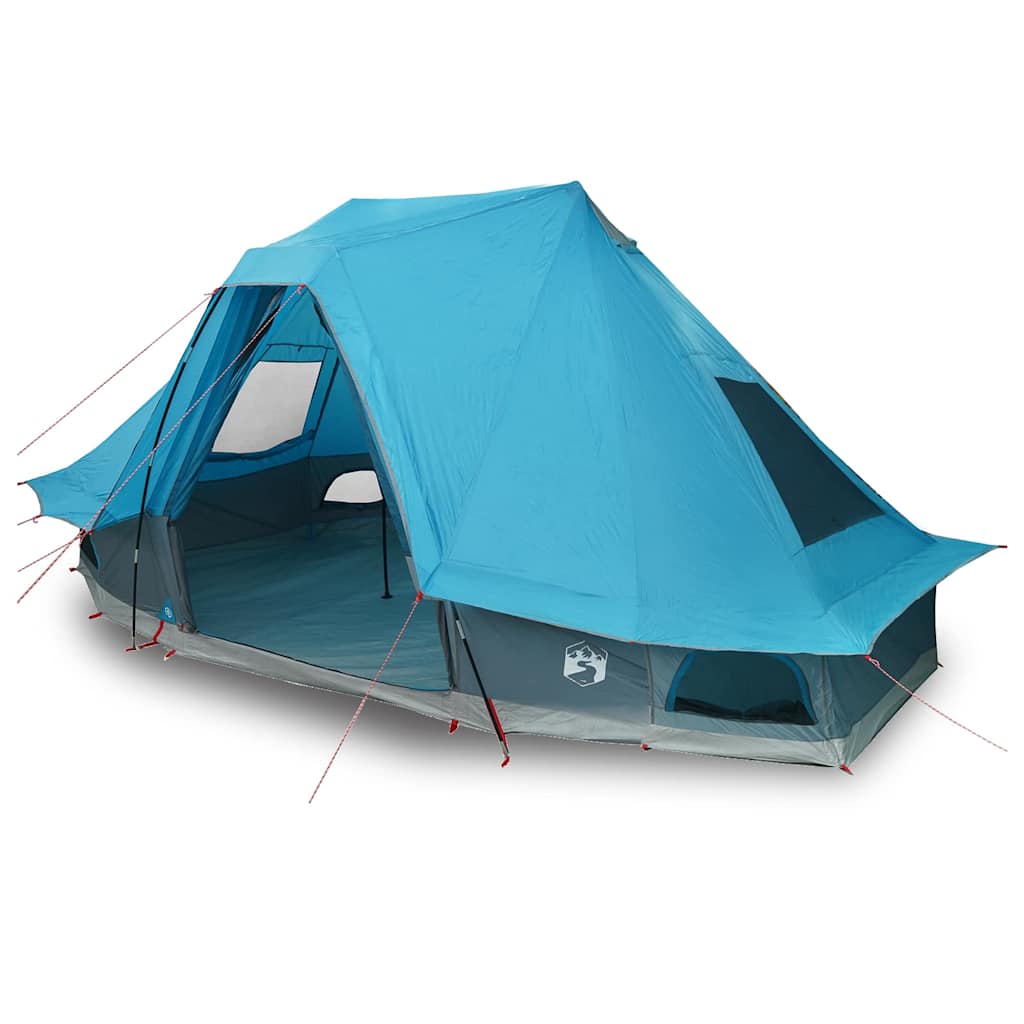 vidaXL Tente Tipi familiale avec toit Bleu 466 x 310 x 240 cm - Image 3