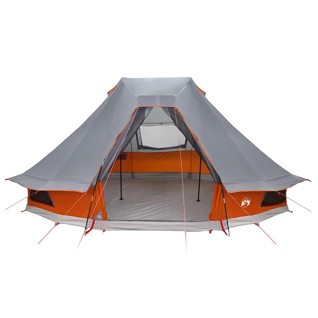 vidaXL Tente Tipi familiale Gris et orange 466 x 310 x 240 cm - Image 4