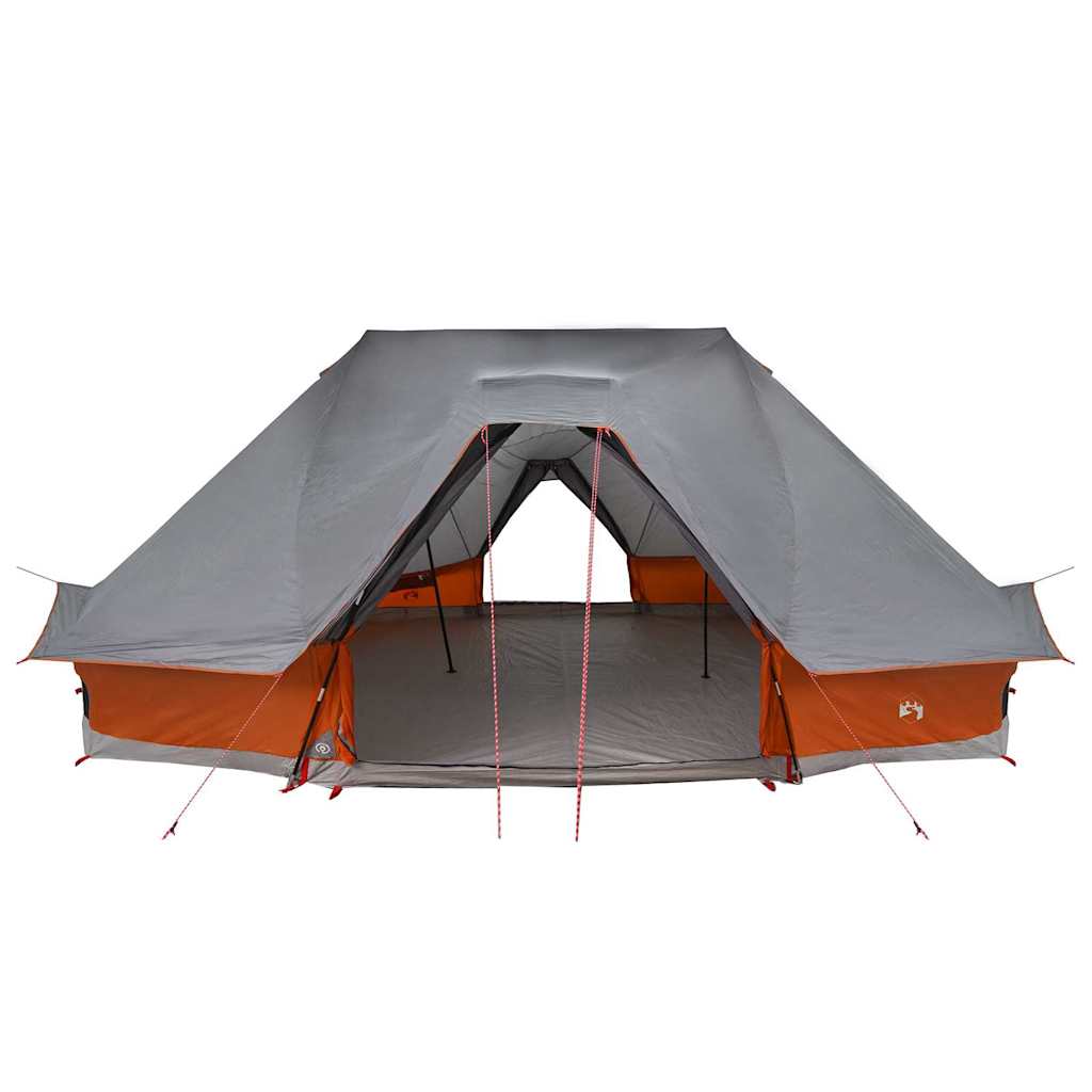 vidaXL Tente Tipi familiale Gris et orange 680 x 430 x 270 cm - Image 4