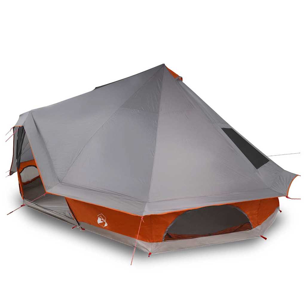 vidaXL Tente Tipi familiale Gris et orange 680 x 430 x 270 cm - Image 3