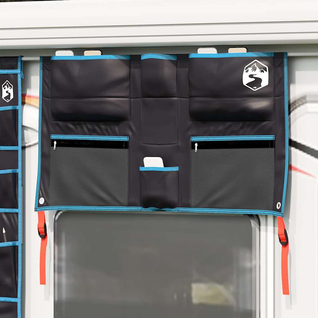vidaXL Sac de rangement avec stockage Noir et Bleu 98 x 47 cm Oxford