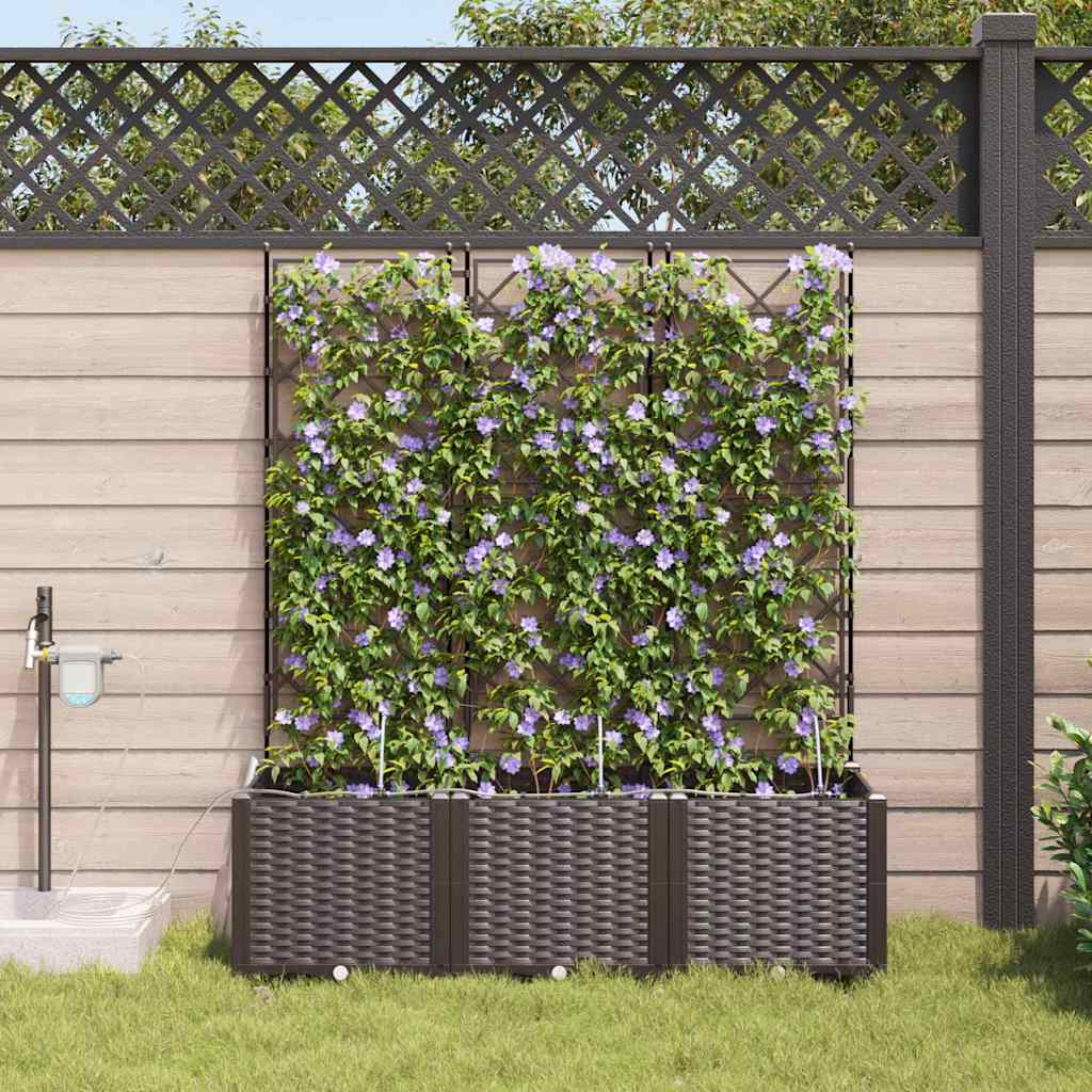 vidaXL Pots de jardin Marron 120 x 40 x 142 cm Acier