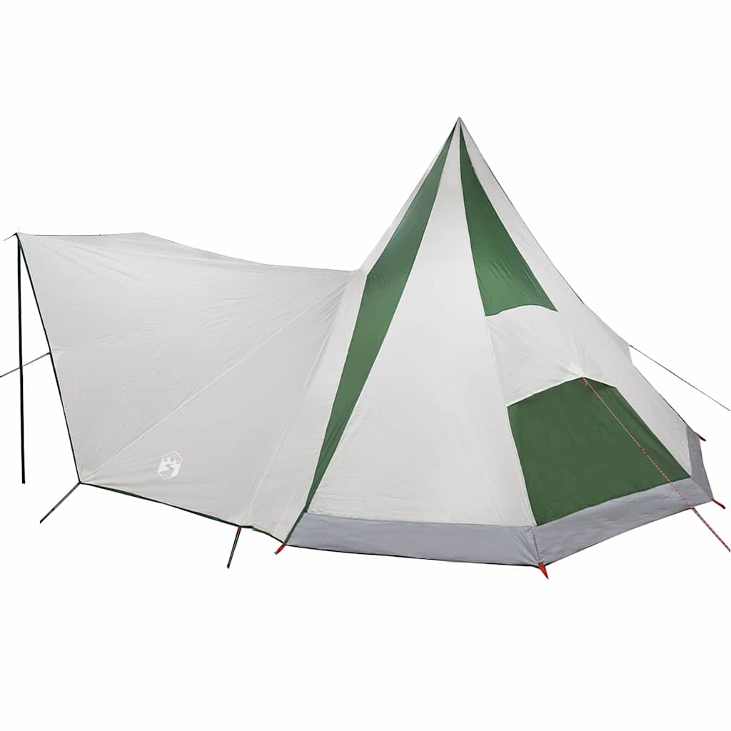 vidaXL Tente Tipi familiale avec toit Vert et beige 510 x 690 x 330 cm - Image 5